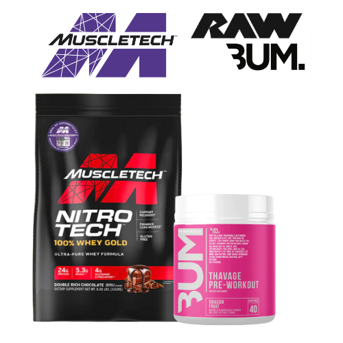 Nitrotech Whey Gold 8 lbs + CBum Thavage 40 servicios