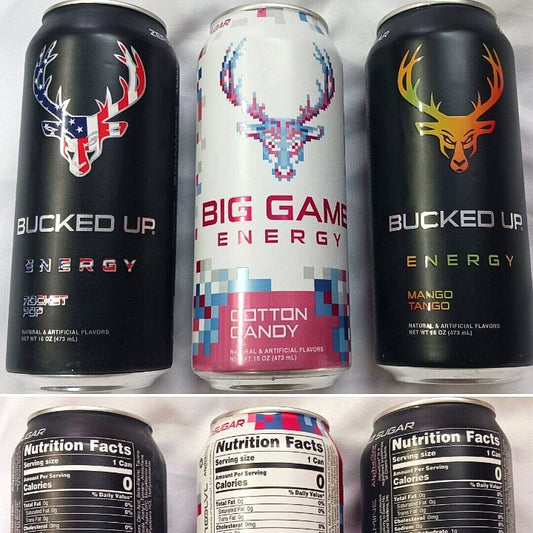 Bucked Up Energy Drinks 16 oz 24 pack