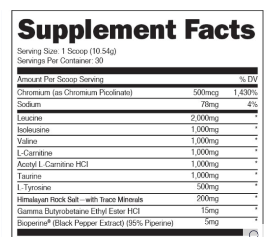 Bucked Up Racked BCAA 30 serv